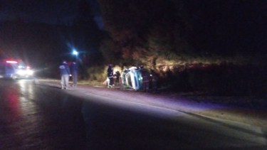 Se registró un vuelco en Lago Puelo, Chubut. (Gentiliza InfoChucao).
