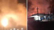 Imagen de Incendio en una planta de gas en Neuquén este miércoles, cerca de la Ruta 51: aseguran que está contenido