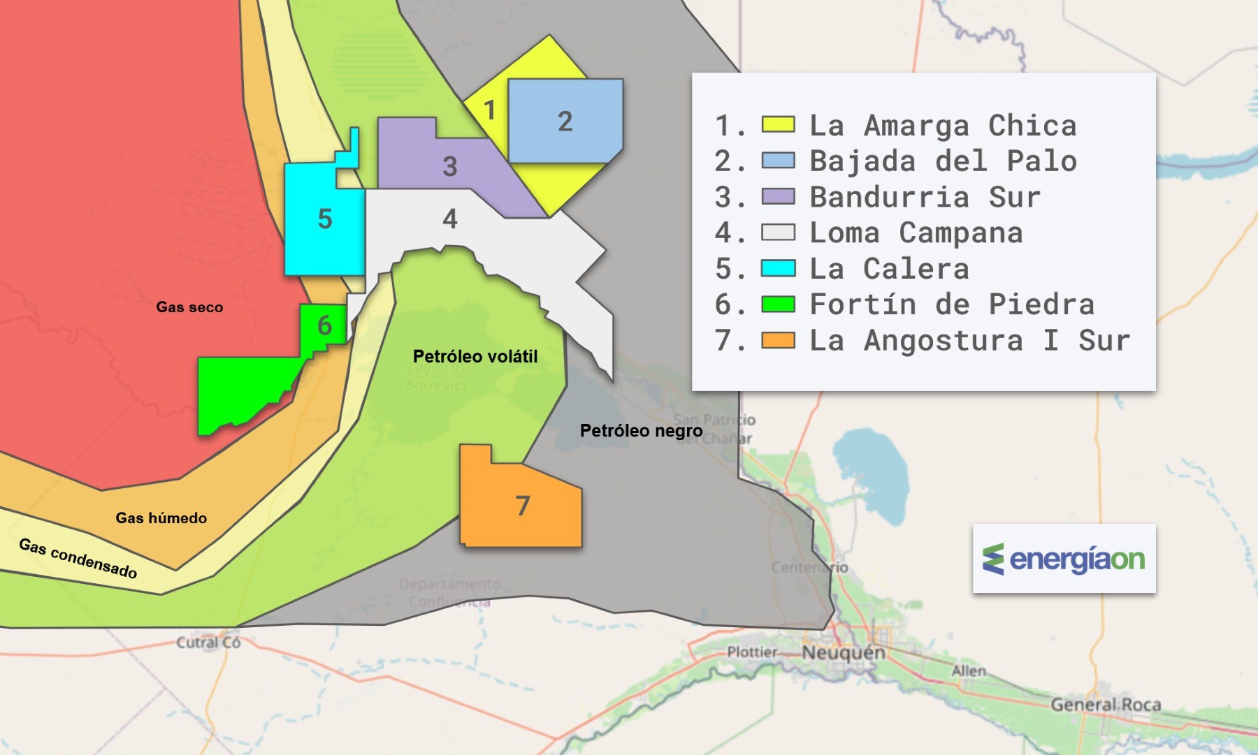 Mapa Vaca Muerta: el factor clave detrás de las áreas de mayor ...