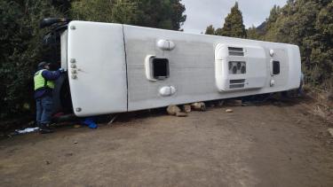 El accidente ocurrió a 15 kilómetros de Villa Traful. Foto: gentileza