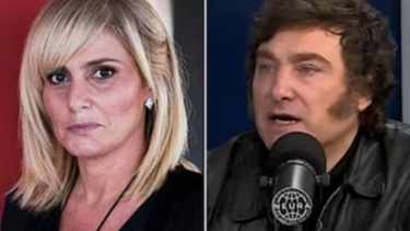 Romina Manguel - Javier Milei.-