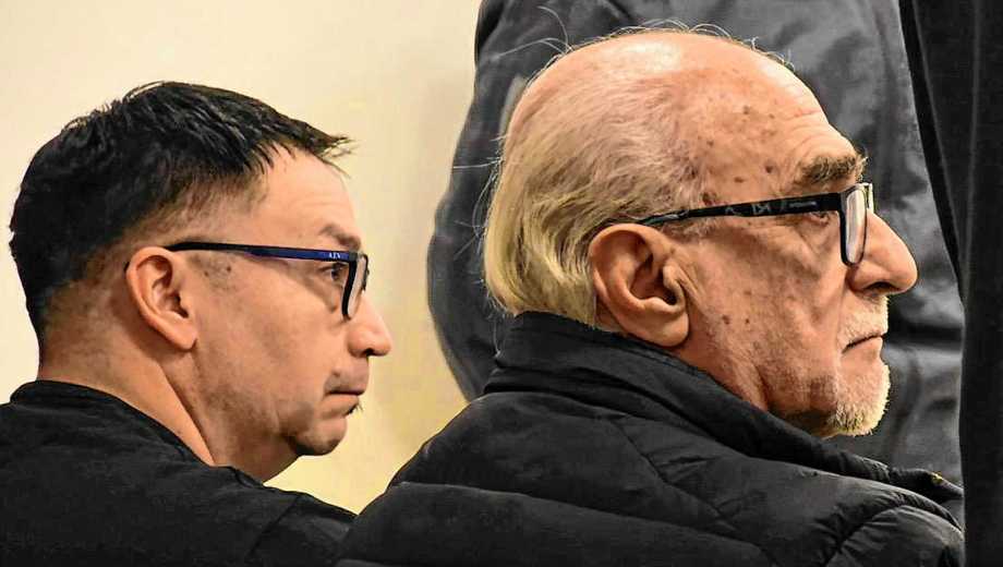Sánz y Soiza, dos de los acusados que hicieron su descargo en la audiencia del lunes. (Cecilia Maletti)