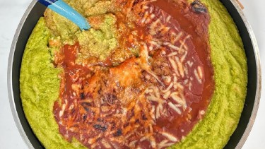 Tenés que probar esta polenta verde gratinada