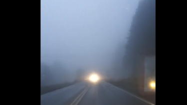 ¡No se ve nada!: las lluvias y la niebla complican la circulación en las Rutas 40 y 23 de Río Negro