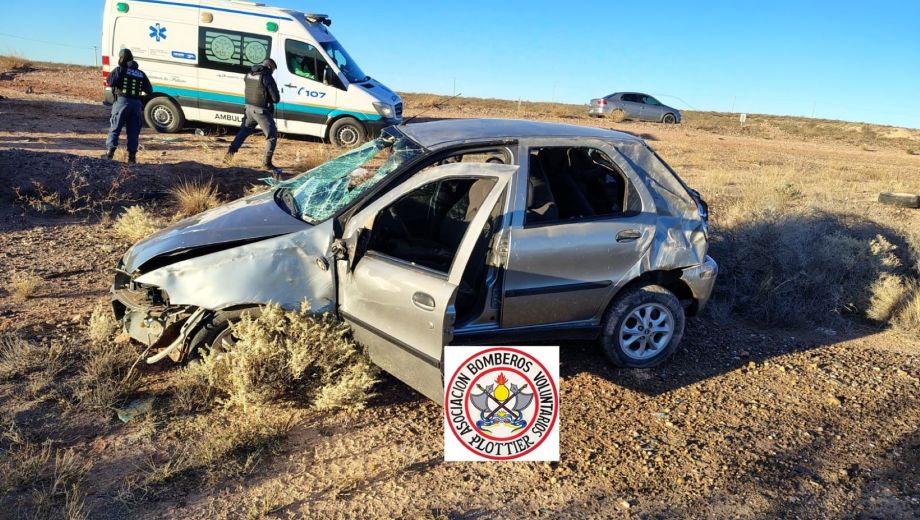 El hombre se encuentra en el Hospital de Plottier. Foto Bomberos Voluntarios de Plottier. 