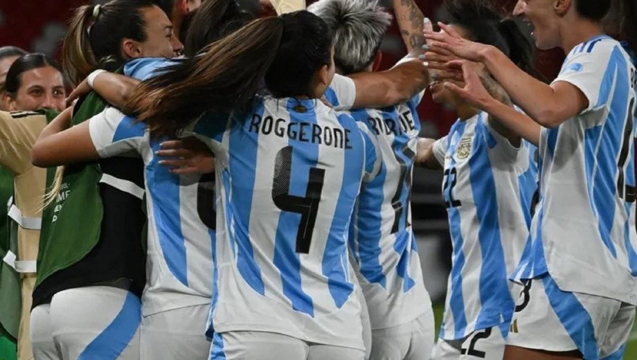 El festejo de la Selección Argentina femenina.