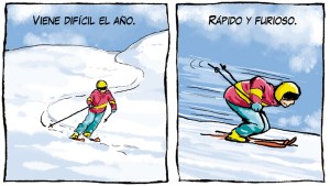 «Rápido y furioso», la tira de invierno, de Chelo Candia en el Voy