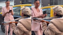 Imagen de Video: el tierno gesto de Pampita con un nene que le dedicó una canción en plena calle 