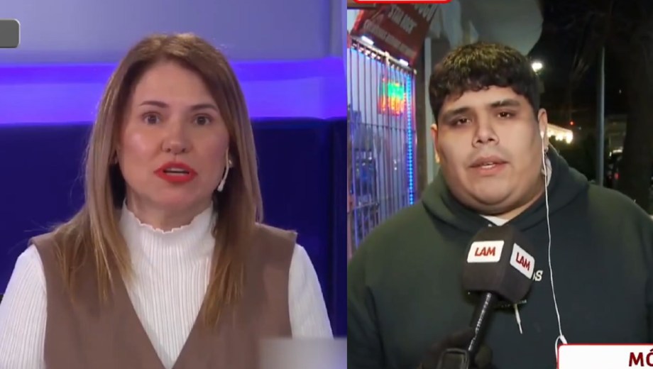 Fernanda Iglesias destrozó la moto de un repartidor.