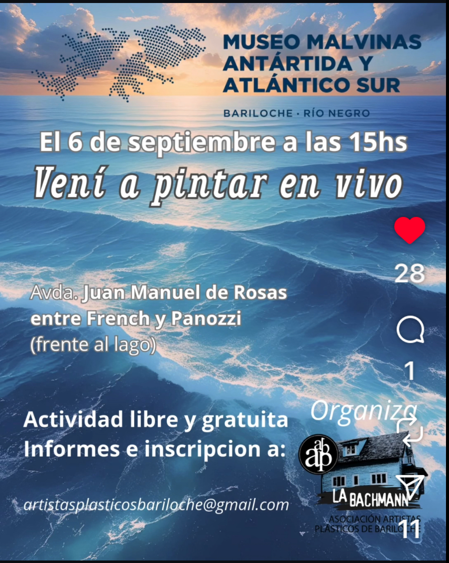 VENI A PINTAR EN VIVO! Al museo Malvinas, Antártida y atlántico sur