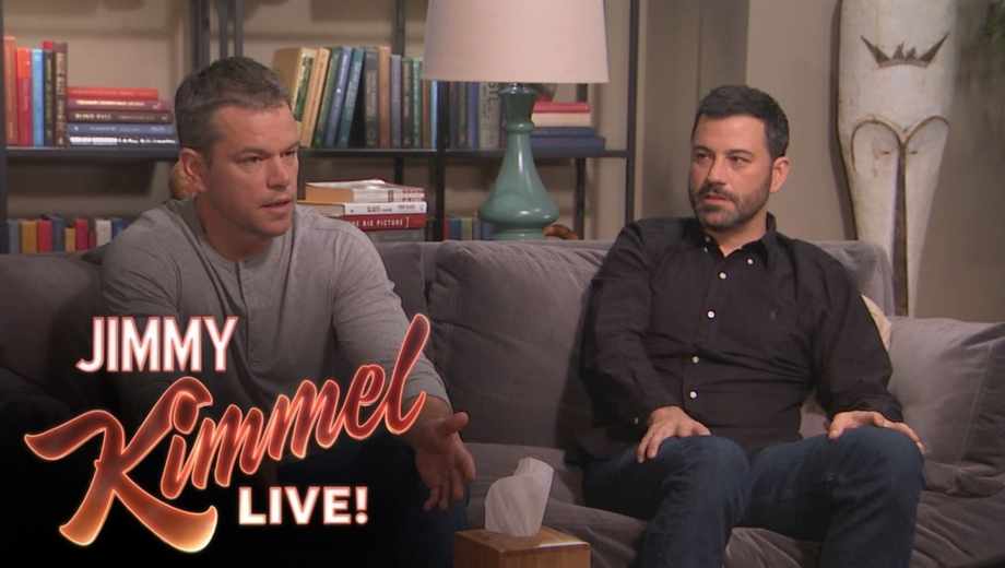 Jimmy Kimmel le salvó la vida a Matt Damon.-