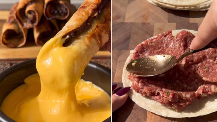 Rolls de carne con rapiditas.