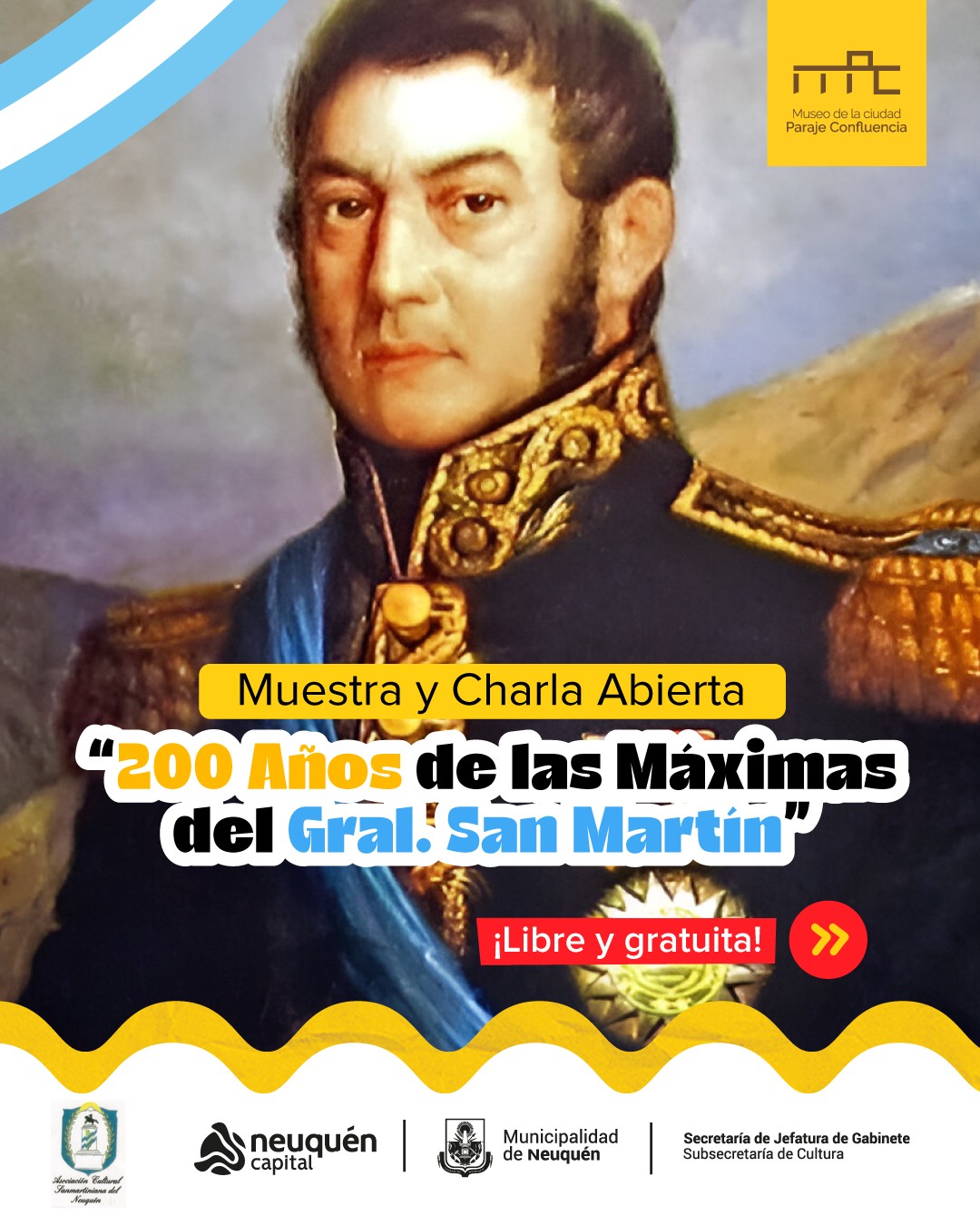 Muestra y charla abierta «200 años de las máximas del General San Martín»