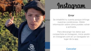 Víctor díaz, el peón rural echado de una estancia fue suspendido en Instagram y Facebook: los motivos 