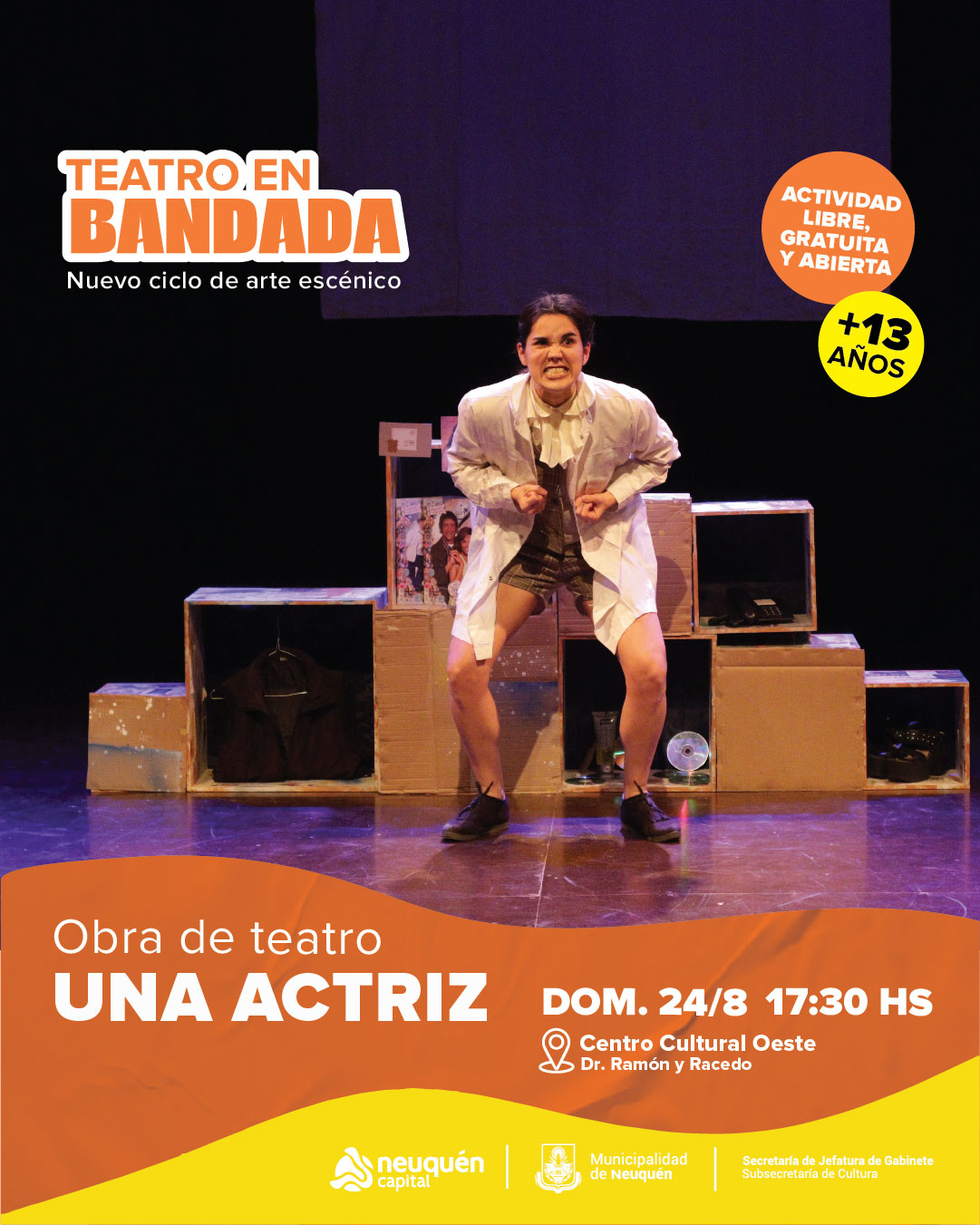 Teatro en bandada, obra Una actriz