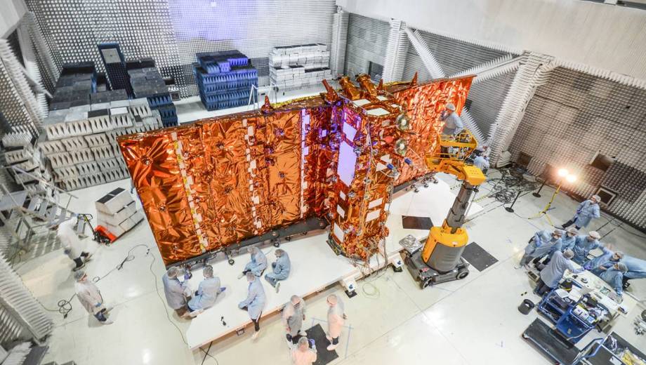 La cámara anecoica del Centro de Ensayos de Alta Tecnología, en Bariloche.