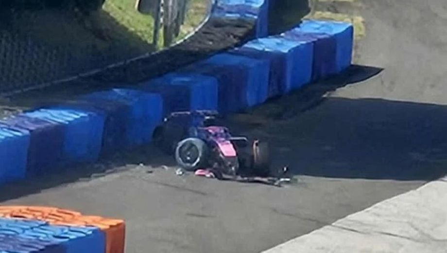 Franco Colapinto tuvo un accidente. 