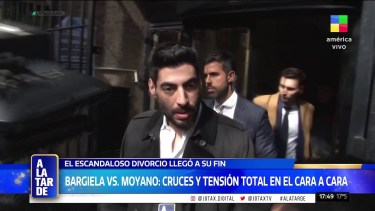 Facundo Moyano se cruzó con la prensa y evitó hablar del embarazo de Eva Bargiela