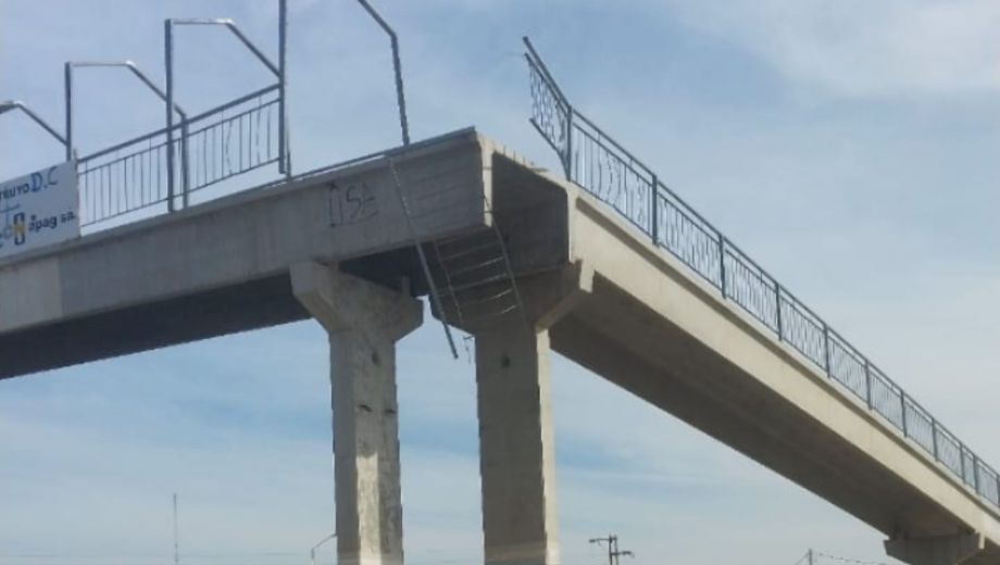 Así estaba la estructura después del incidente. Foto: Gentileza. 