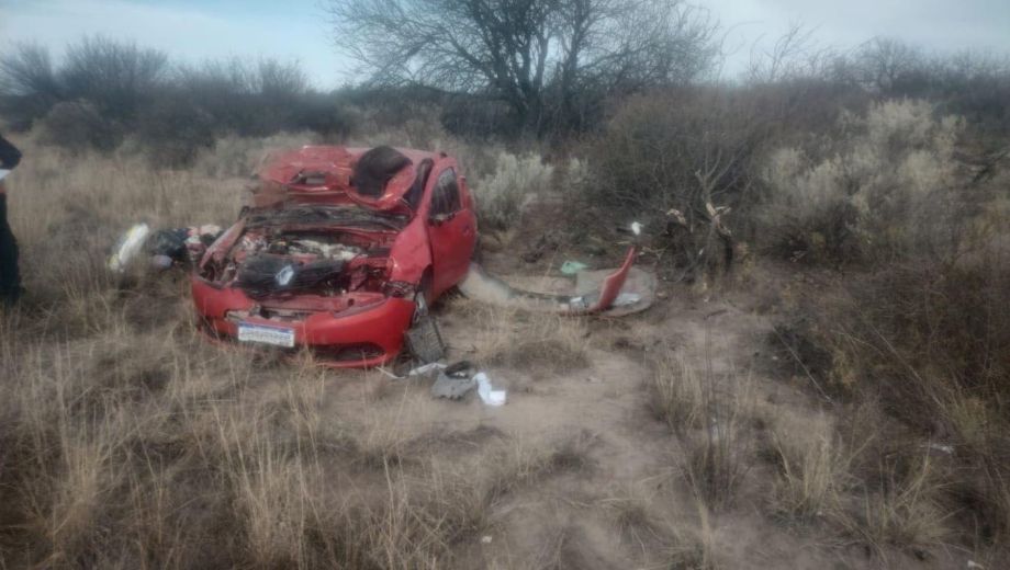 Vuelco y susto en Mendoza. Foto: gentileza. 