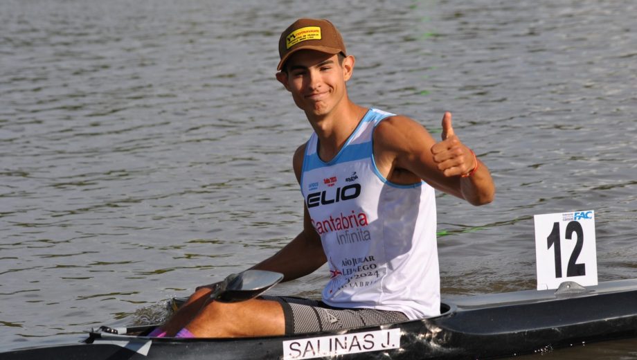 El choelense Julián Salinas quedó cuarto en el K1 sub 23.
