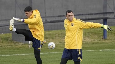 Marchesín fue exigido, respondió bien en la práctica y podría ser titular en Boca ante Central