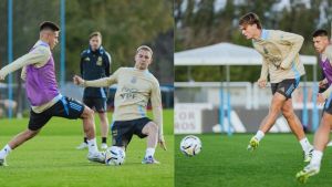 Mastantuono y Nico Paz, dos que se pueden meter en el once de Argentina ante Venezuela