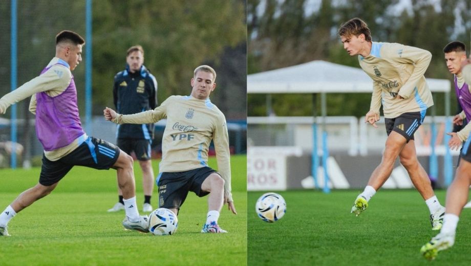 Franco Mastantuono y Nico Paz pelean por un puesto en la Selección Argentina. (Fotos: @Argentina)