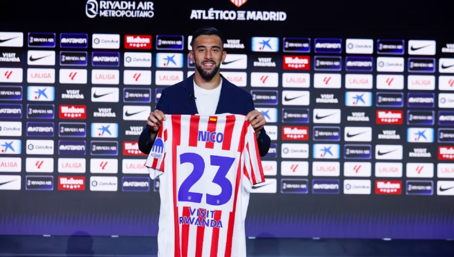 Nico González fue presentado como nuevo jugador del Atlético de Madrid. 