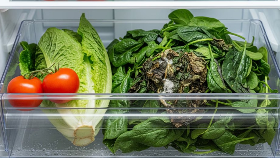 Verduras en la heladera.