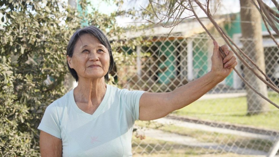 Susana, una de las Hiroki, hace poco logró viajar a Japón a conocer la tierra natal de sus padres: pueblo de Iwafune, Departamento de Higashiibaragi Provincia de Ibaragi - Foto: Cecilia Maletti. 