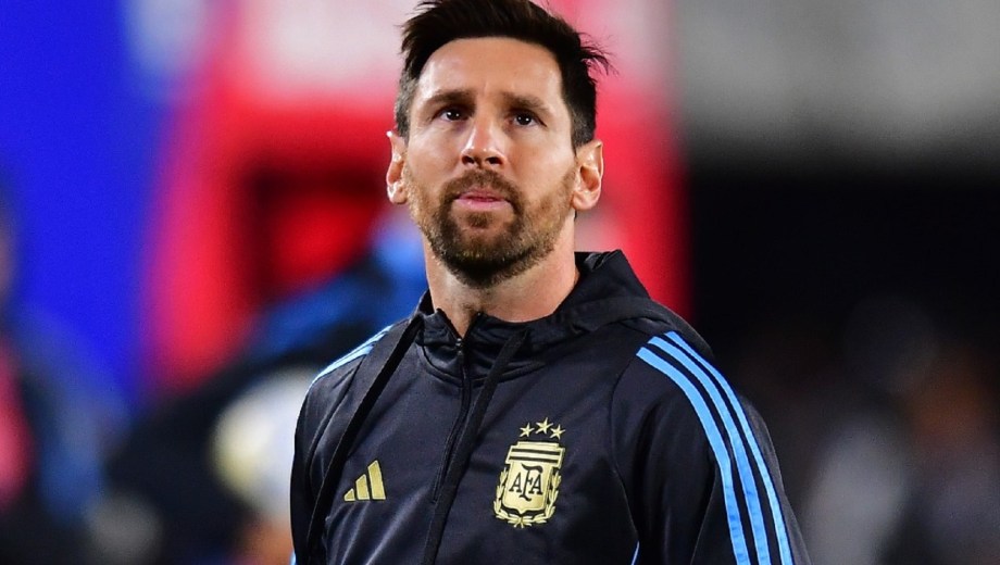 Lionel Messi no pudo ocultar su emoción en la previa.
