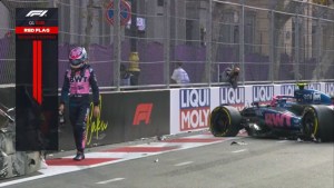 Franco Colapinto chocó en la clasificación del GP de Azerbaiyán: así fue el fuerte golpe que lo dejó fuera de la Q2