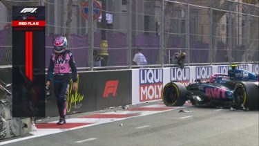 Franco Colapinto chocó en la clasificación del GP de Azerbaiyán: así fue el fuerte golpe que lo dejó fuera de la Q2