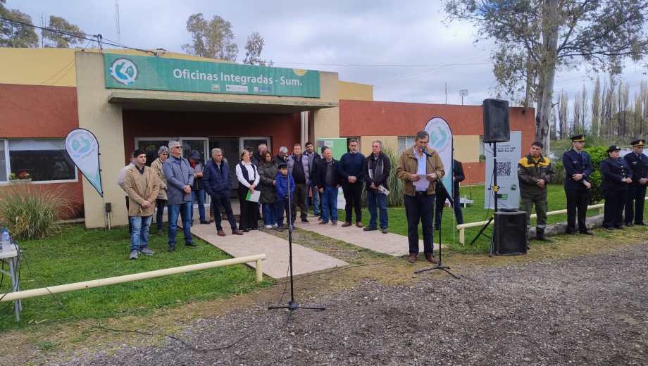 Roberto Gutiérrez, presidente de la Sociedad Rural de General Conesa, en la inauguración oficial de la muestra.