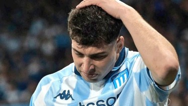 Problemas para Racing: Juan Nardoni se lesionó y se perderá el clásico ante Independiente