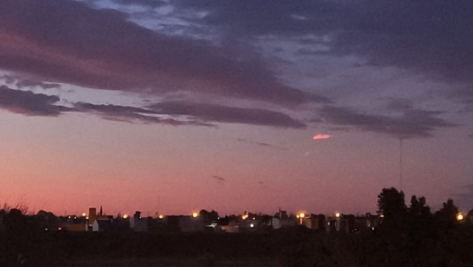 Una bola ´"de fuego" cruzó los cielos de la Patagonia. Foto: Gentileza. 