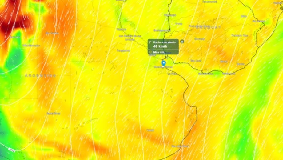Ciclogénesis hacia el fin de semana en Argentina y alertas. Foto: Gentileza Meteored. 