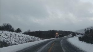 Hielo y nieve en la Ruta 40: circular con precaución en el tramo entre Bariloche y El Bolsón
