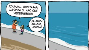 «El saludo de la abuela», la nueva tira de Chelo Candia en el Voy