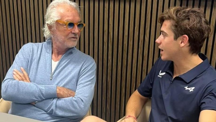 Flavio Briatore y Franco Colapinto.