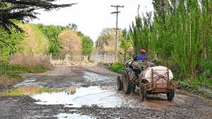 Chacareros del Alto Valle piden mantenimiento a las calles rurales antes de la cosecha