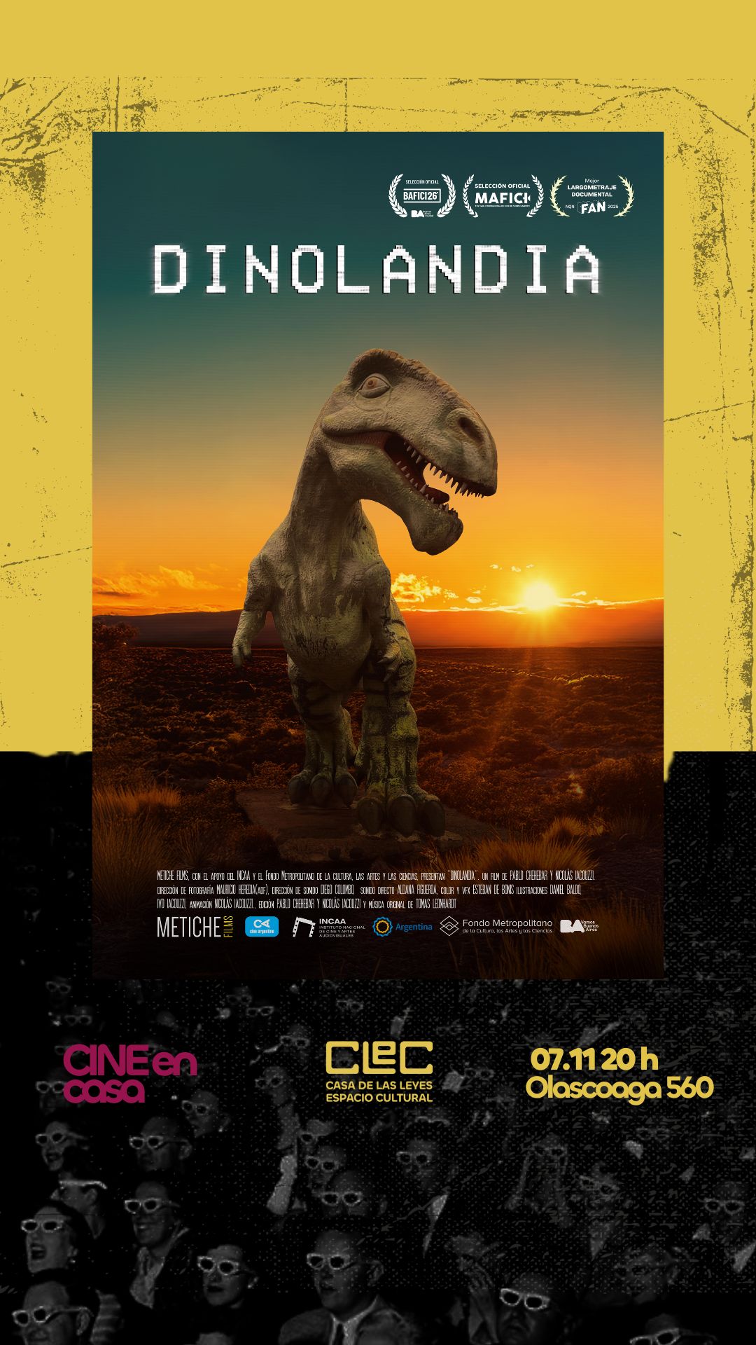 Ciclo Cine en casa. Proyección documental DINOLANDIA