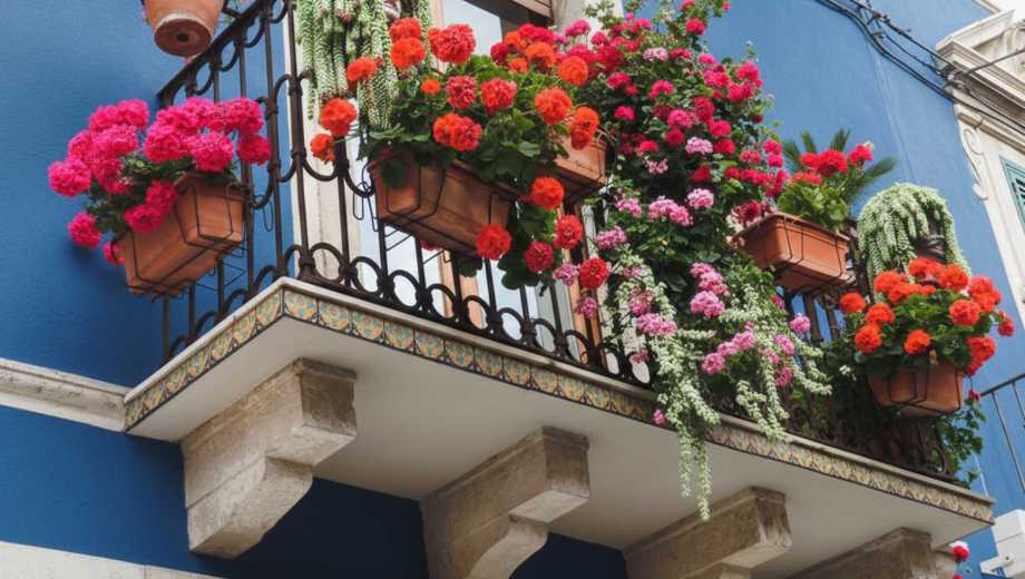 Los geranios se plantan en primavera y resisten la exposición al sol. 