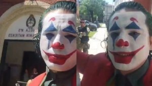 Elecciones 2025: un hombre quiso votar disfrazado de “El Joker” y no lo dejaron