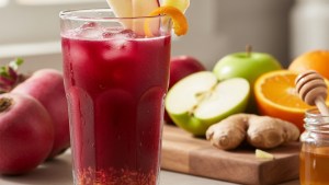 Jugo de remolacha, naranja, manzana y jengibre: la bebida natural que aporta energía y mejora la circulación