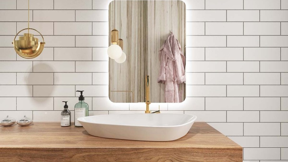 Luz LED en el baño. 