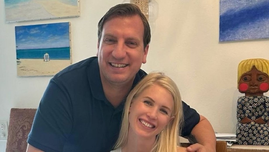 Maxi López y Daniela Christiansson. 