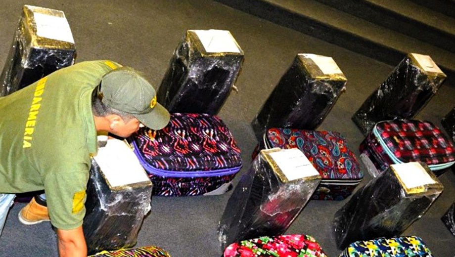 La droga fue hallada en 2016 dentro de doce valijas diplomáticas pertenecientes a la Embajada de Rusia en Buenos Aires. Foto GNA.
