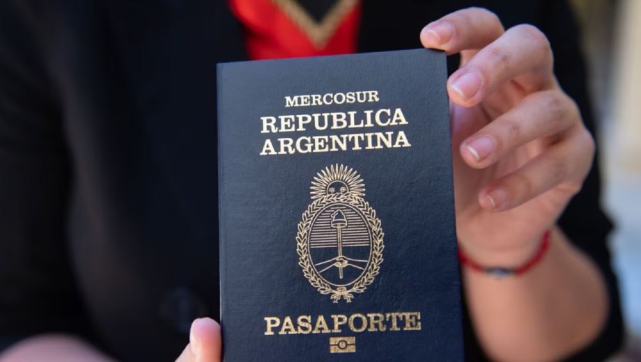 Pasaporte argentino. 